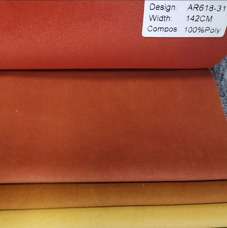 Memperkenalkan fabrik upholsteri / kain baldu Mosha / Fabrik warna biasa / Fabrik Sofa & Kerusi / fabrik mengait meledingkan